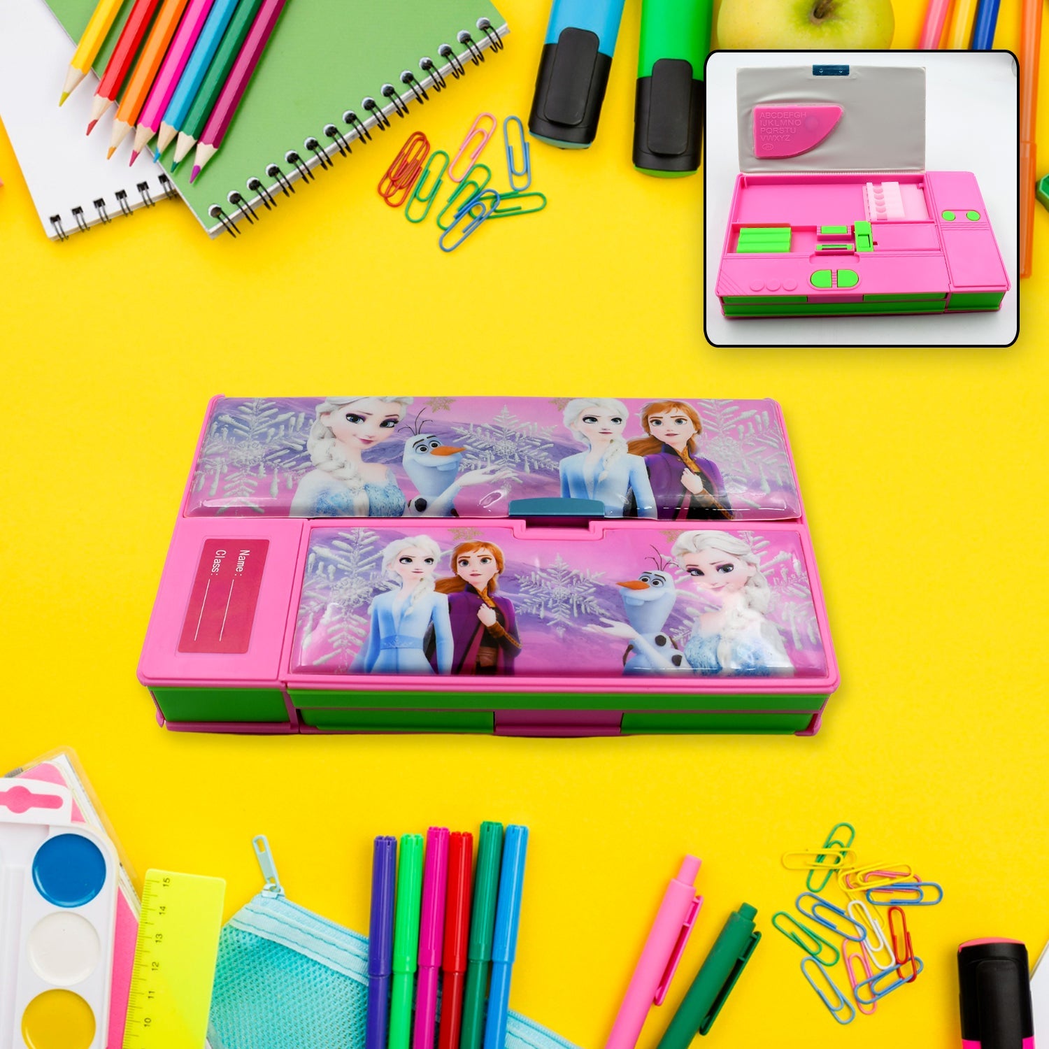4569 Multi Purpose Gadget Jumbo Pencil Box Compass With Calculator Jumbo 2 Side Slot Geometry Box Compass Use School , Traveling & Studio 4569 Multi Purpose Gadget Jumbo Pencil Box Compass With Calculator Jumbo 2 Side Slot Geometry Box Compass Use School , Traveling & Studio